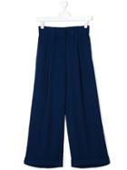 Simonetta Wide Leg Trousers - Blue