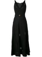 Versace Collection Sleeveless Midi Dress - Black