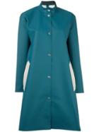 Stutterheim - 'alvik' Raincoat - Women - Cotton/polyester/pvc - S, Blue, Cotton/polyester/pvc