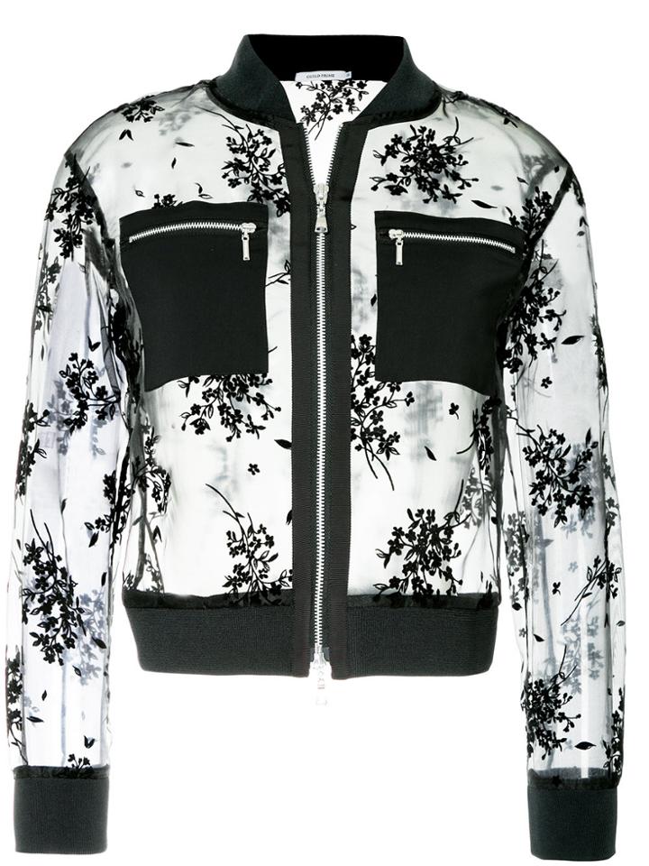 Guild Prime Floral Mesh Bomber Jacket - Black