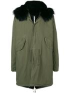 As65 Fur Hood Parka Coat - Green
