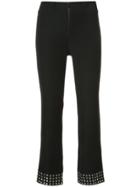 Paco Rabanne Eyelet Cropped Trousers - Black