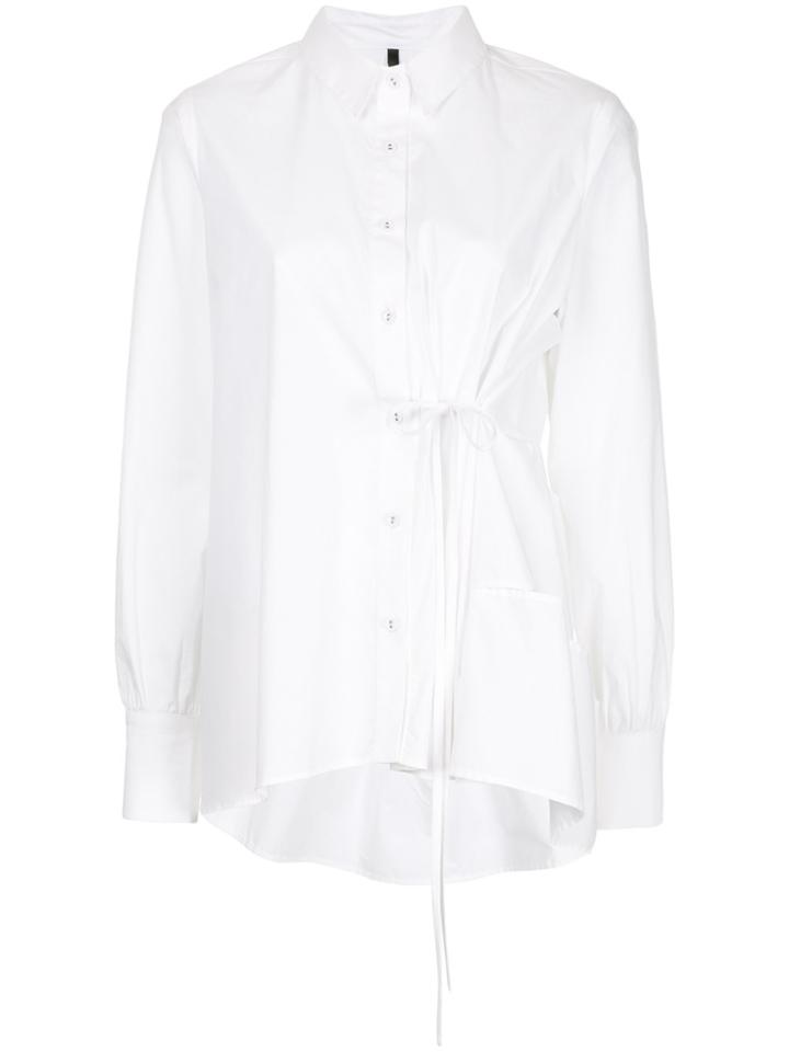 Taylor Flared Button Shirt - White