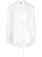 Taylor Flared Button Shirt - White
