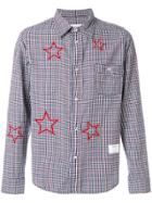 The Editor Checked Star Shirt - Black