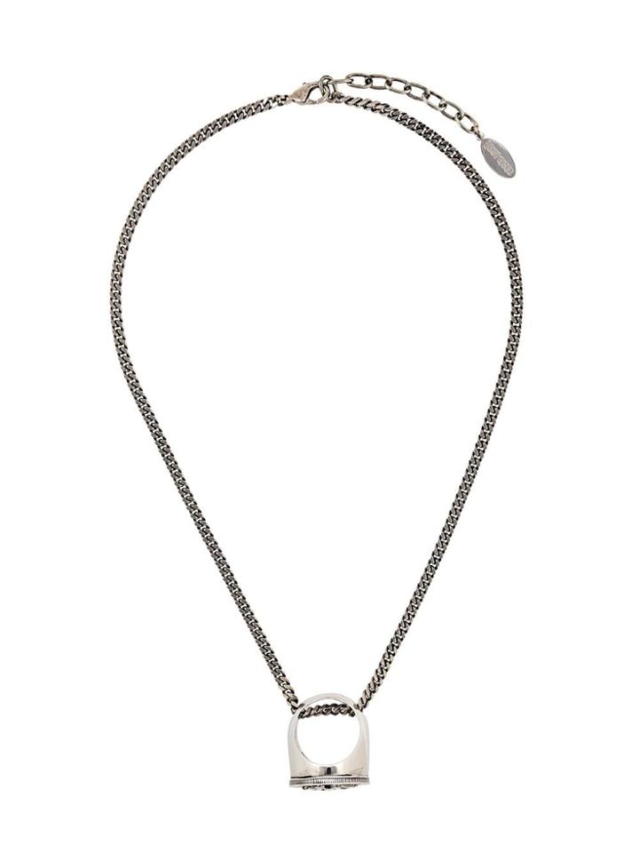 Roberto Cavalli Sovereign Ring Necklace - Silver