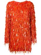 Ashish 'casino' Sequin Dress, Women's, Size: Medium, Yellow/orange, Sequin/silk
