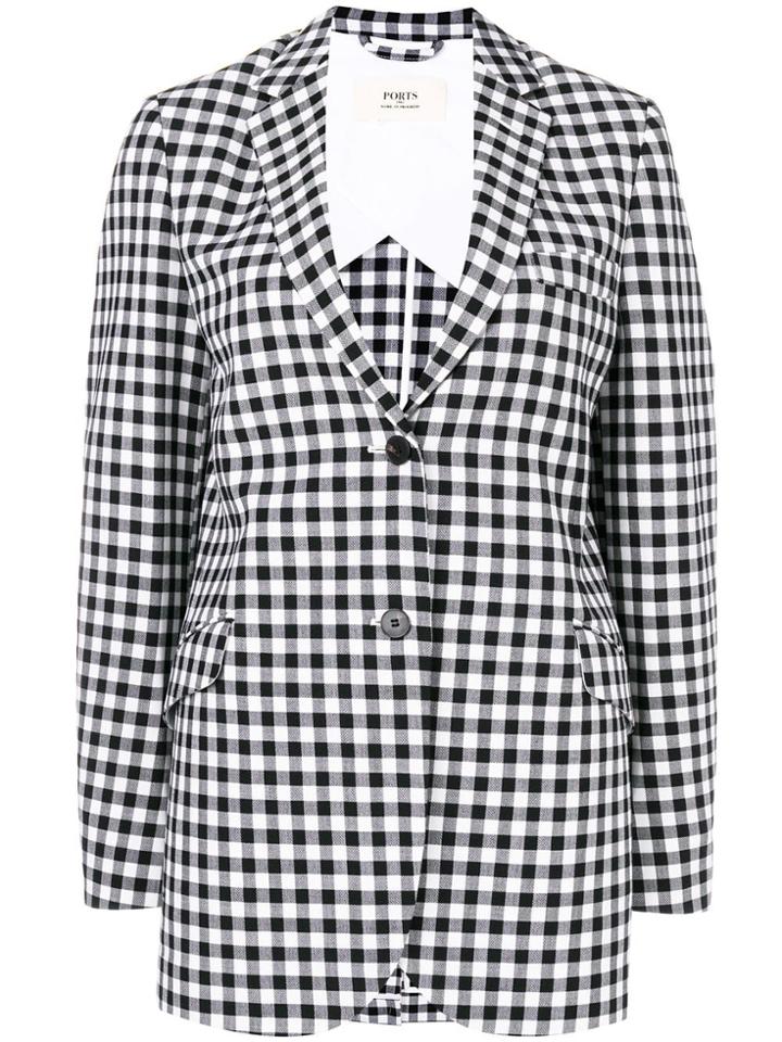 Ports 1961 Checkered Blazer - Black