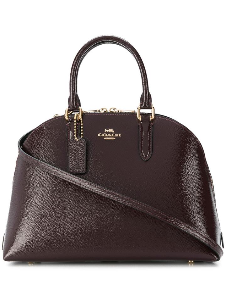 Coach Coach - Woman - Crossgrain Patent Leather Quinn? - Brown