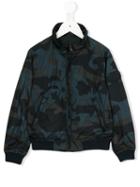 Woolrich Kids Camouflage Bomber Jacket, Boy's, Size: 12 Yrs, Blue