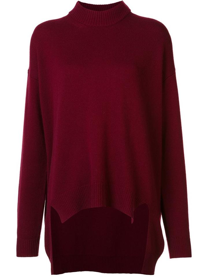 Rosetta Getty Asymmetric Jumper, Women's, Size: Medium, Pink/purple, Virgin Wool