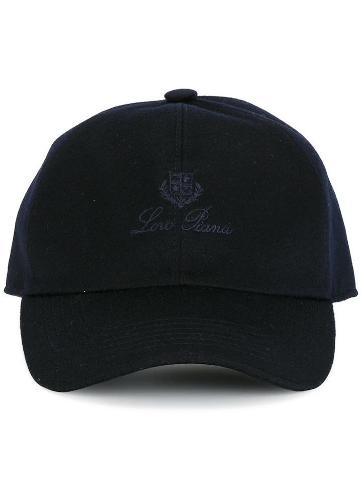 Loro Piana Baseball Cap, Men's, Blue, Cashmere/virgin Wool