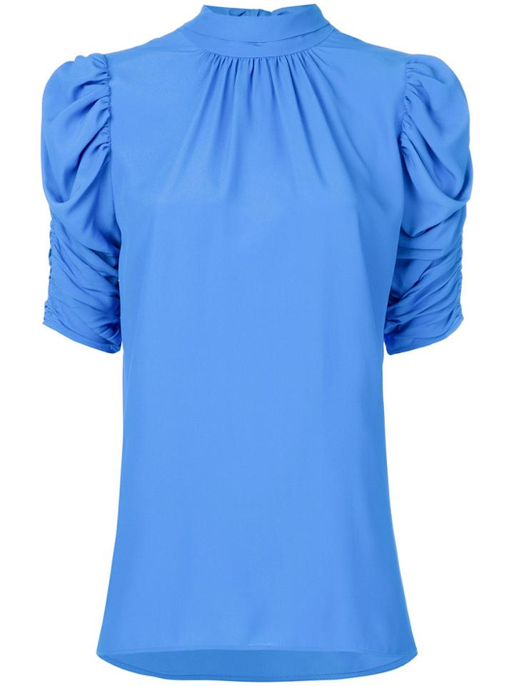 No21 Ruched Sleeve Blouse - Blue