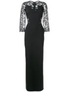 Ermanno Scervino - Lace Sleeve Maxi Dress - Women - Spandex/elastane/polyester - 38, Black, Spandex/elastane/polyester