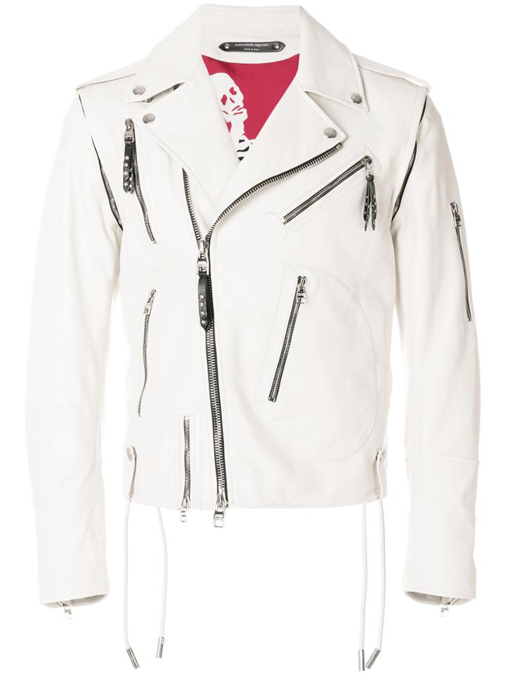 Alexander Mcqueen Biker Jacket - Nude & Neutrals