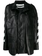 Off-white Diagonal Stripe Field Jacket - Black