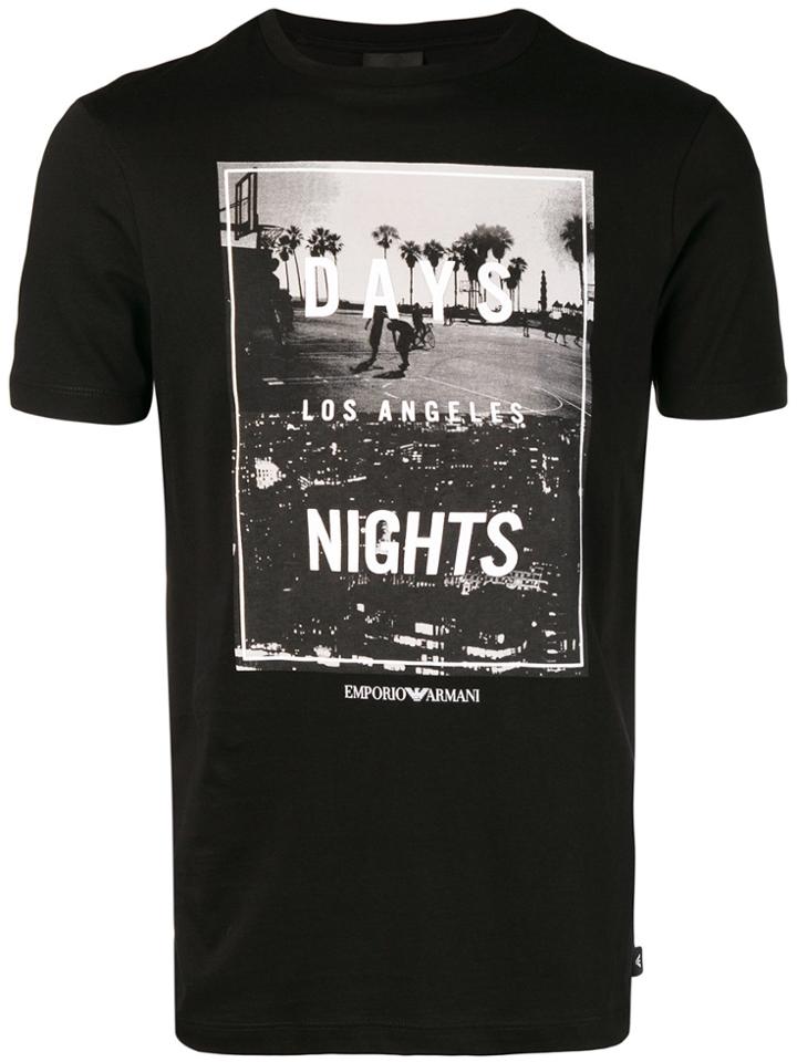 Emporio Armani La Print T-shirt - Black