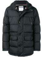 Moschino Button Padded Coat - Black