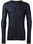 Laneus Crew Neck Jumper, Men's, Size: 48, Blue, Polyamide/wool/alpaca