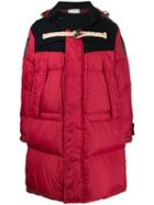Sacai Toggle-fastening Oversized Parka Coat - Red