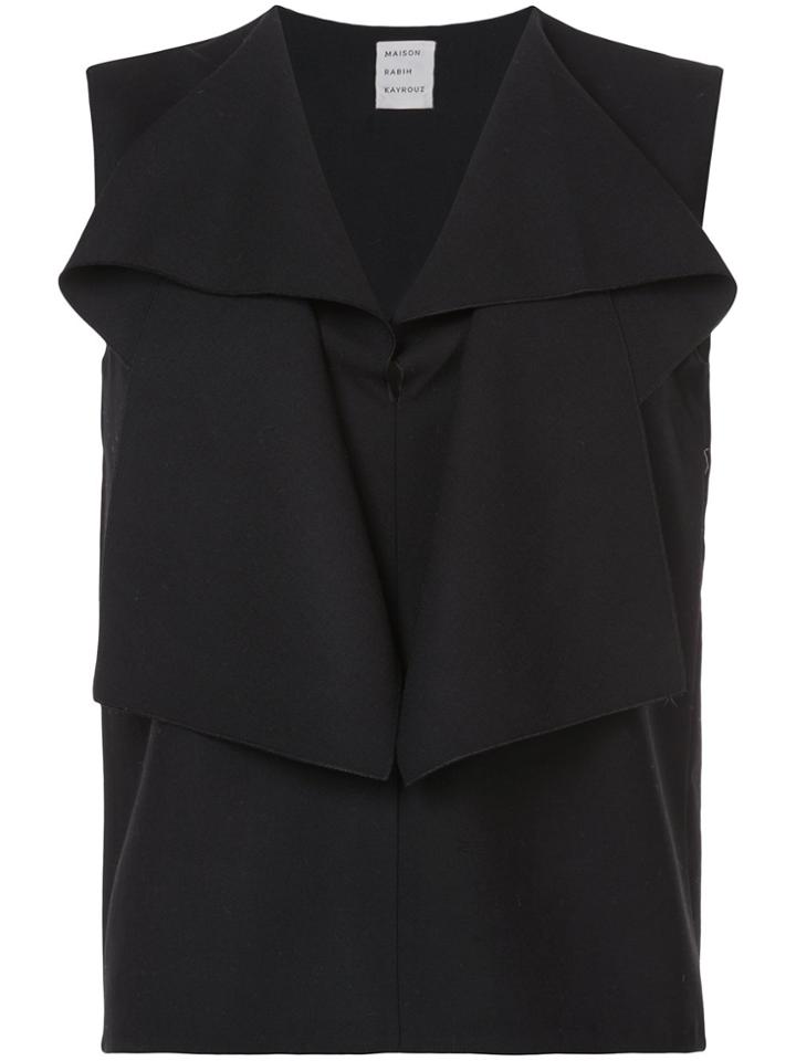 Maison Rabih Kayrouz Ruffle Blouse - Black