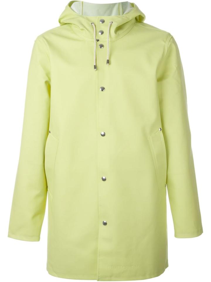 Stutterheim Hooded Coat, Men's, Size: Xs, Yellow/orange, Cotton/polyester
