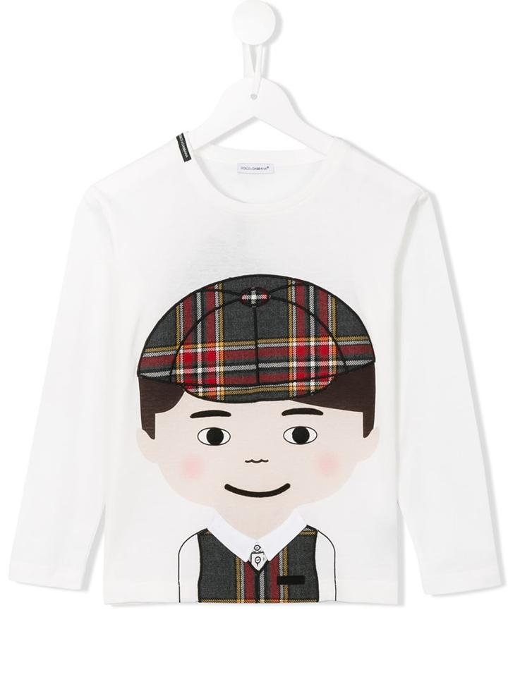 Dolce & Gabbana Kids 'dg Family' Top, Boy's, Size: 6 Yrs, White