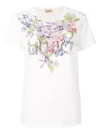 Liu Jo White Floral Print T-shirt
