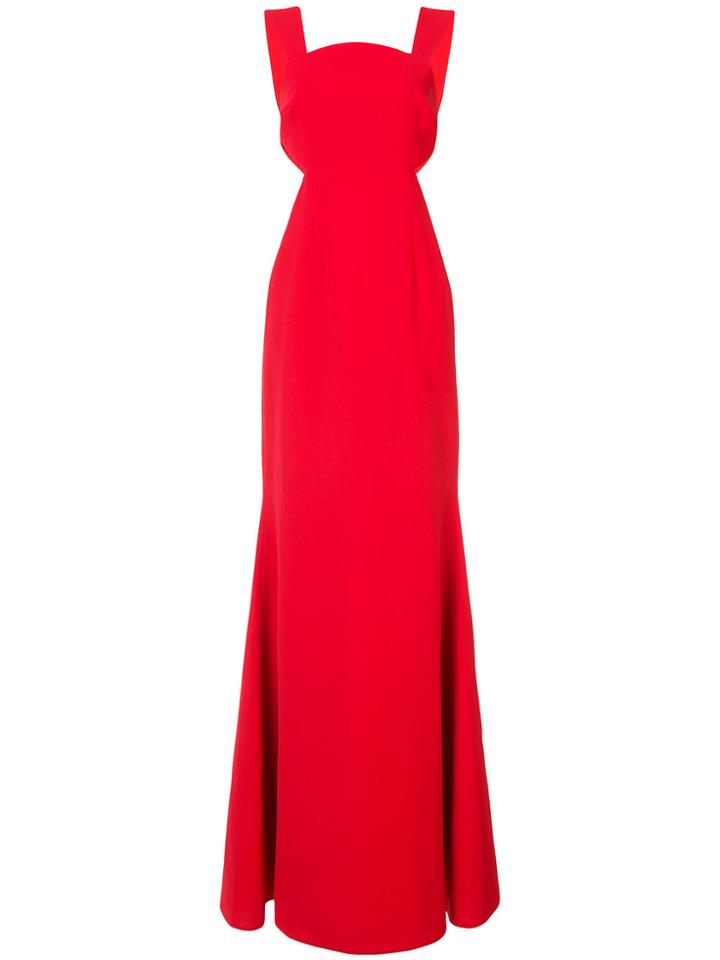 Jill Jill Stuart Notched Side Fit And Flare Gown - Red