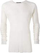 Haider Ackermann - Long Sleeved T-shirt - Men - Cotton/nylon/rayon - Xs, White, Cotton/nylon/rayon
