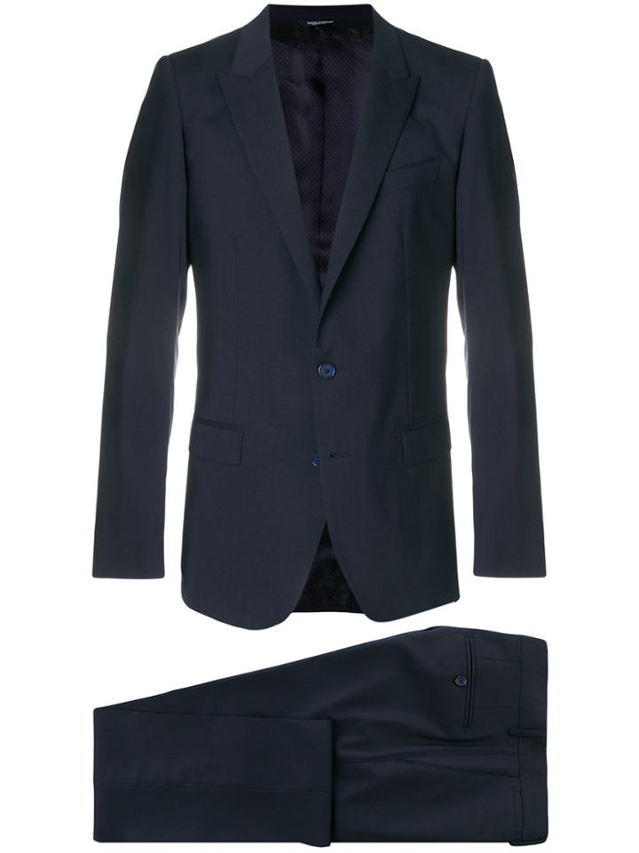 Dolce & Gabbana Buttoned Up Formal Suit - Blue