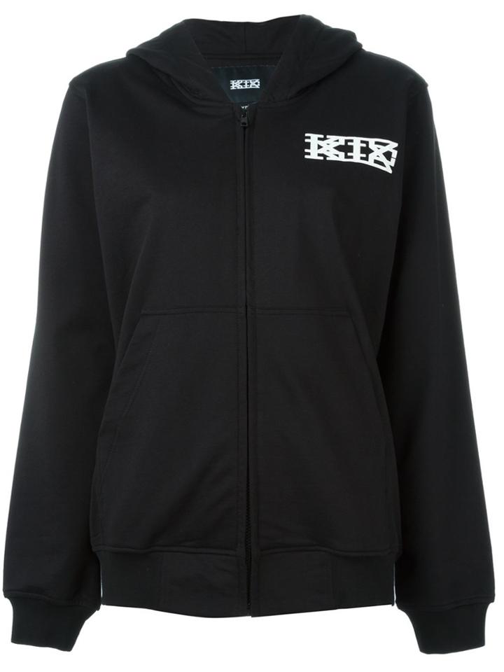 Ktz Logo Print Hoodie - Black