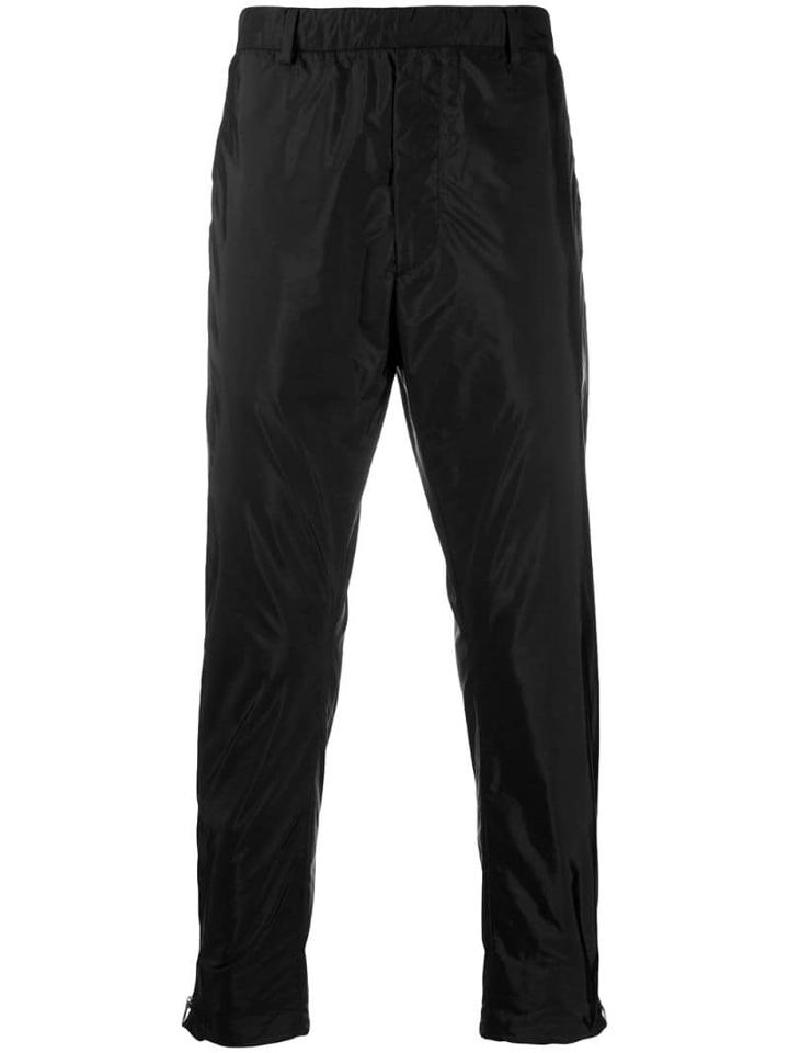 Prada Zipped Slim Trackpants - Black