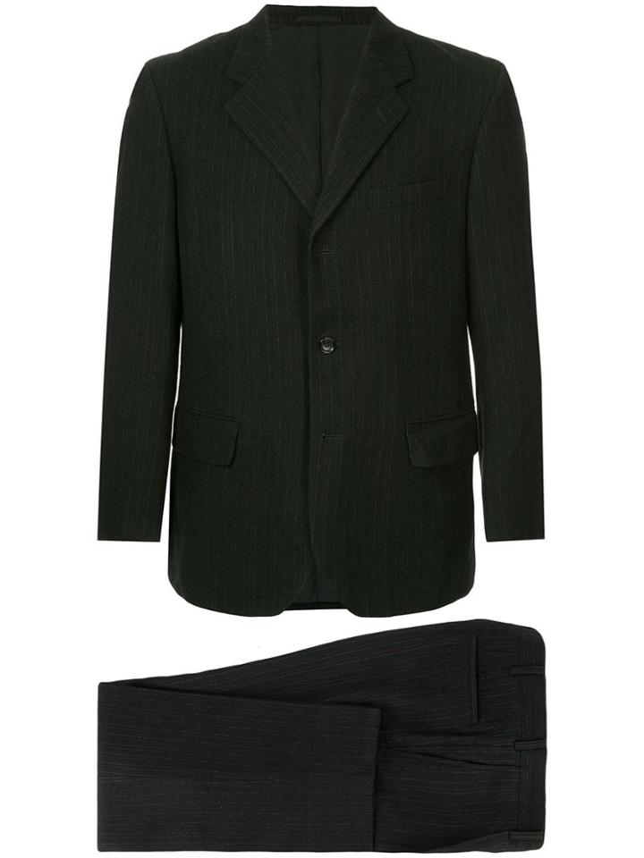 Comme Des Garçons Vintage Pinstripe 3 Button Suit - Black
