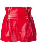 Versace Zippered High Waist Shorts