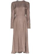 Prada Layered Midi Dress - Neutrals