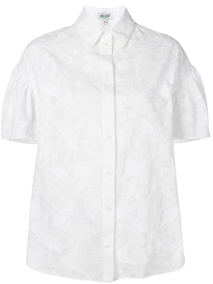 Kenzo Embroidered Short Sleeve Shirt - White