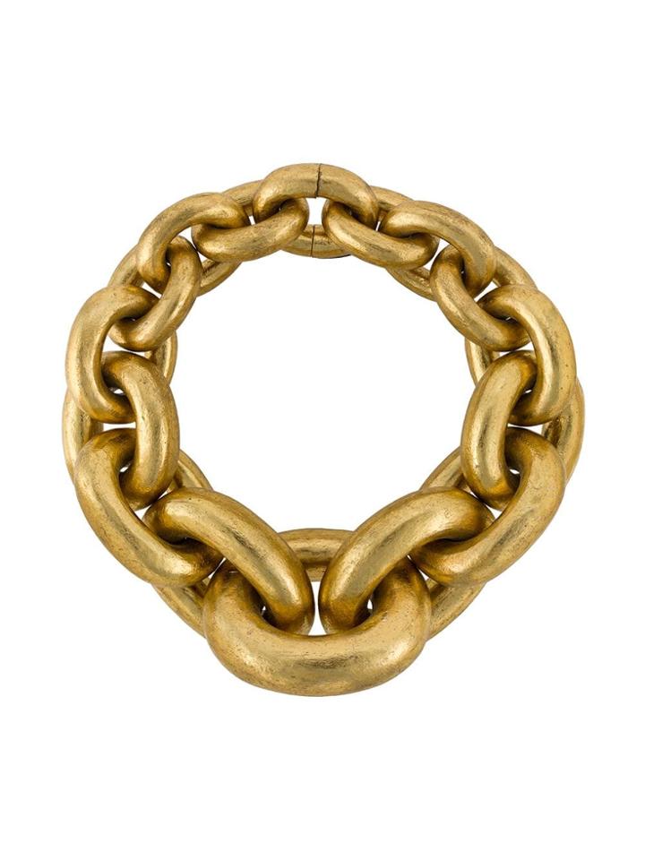 Monies Chunky Gold Foil Chain Necklace