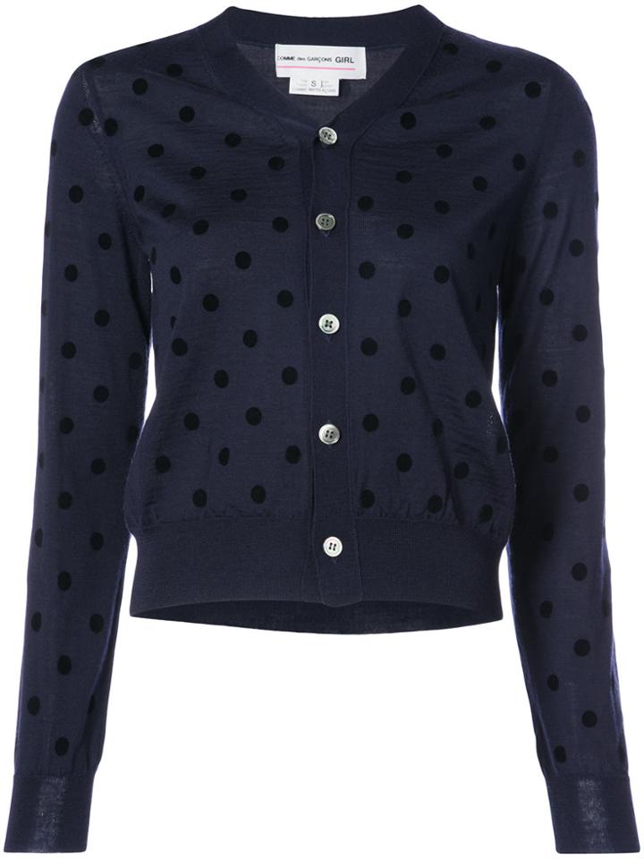 Comme Des Garçons Girl Polka Dot Cardigan - Blue