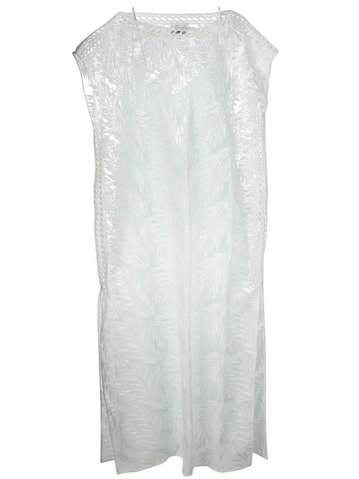 Si-jay Embroidered Maxi Dress, Women's, Size: 44, White, Polyester