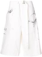 Sankuanz Buckled Belt Bermuda Shorts - White
