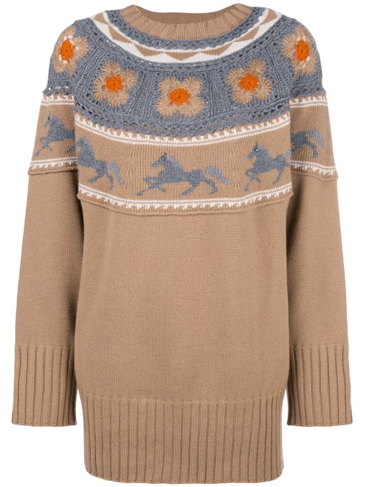 Alberta Ferretti Oversized Jumper - Neutrals