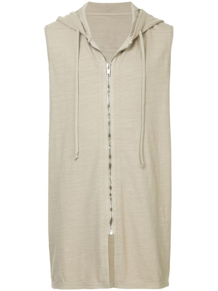 Rick Owens Drkshdw Sleeveless Zip Hoodie - Neutrals