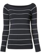 Grey Jason Wu - Striped Sweatshirt - Women - Viscose - Xs, Blue, Viscose