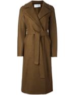 Harris Wharf London Belted Coat, Women's, Size: 40, Brown, Virgin Wool