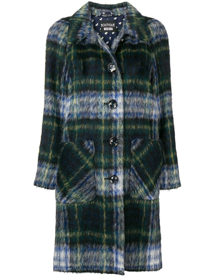 Boutique Moschino Tartan Coat - Green