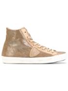 Philippe Model Lace-up Metallic Sneakers