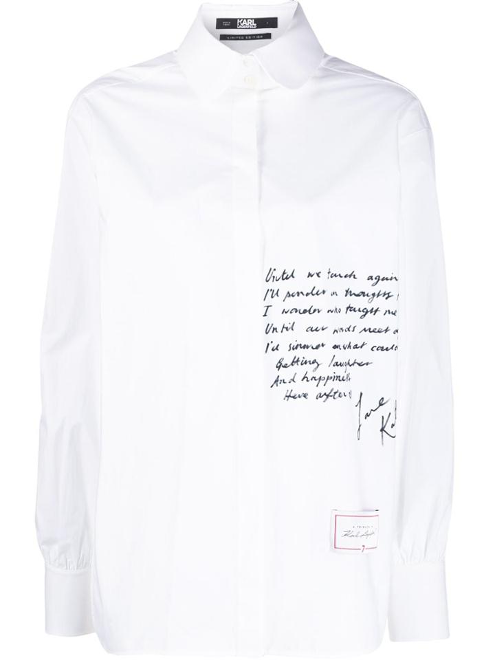 Karl Lagerfeld Tribute Shirt By Kate Moss - White