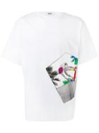 Msgm Skate Print T-shirt, Men's, Size: Medium, White, Cotton