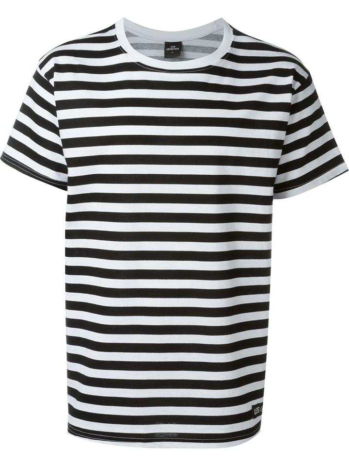 Les (art)ists Striped T-shirt, Men's, Size: M, Black, Cotton